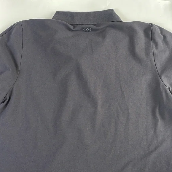 NWT Calia Pique Puff Sleeves Polo T-Shirt XXL Carbon Gray 3/4 Button Down Golf - Picture 11 of 16